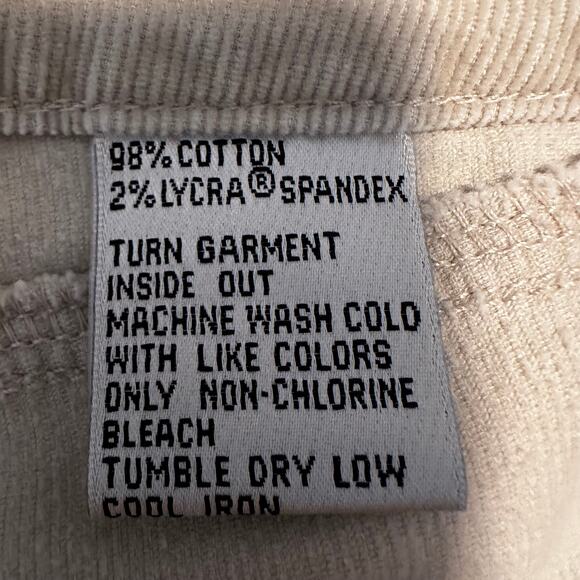 Talbots Corduroy Pants Vintage Y2K Stretch Boot Cut Beige Light Tan 6 Classic - Picture 6 of 6